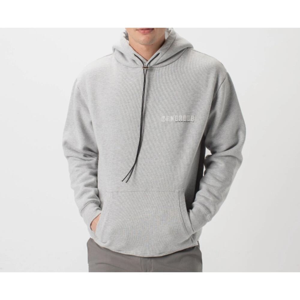 Zanerobe Men's Racer Hood Sweatshirt in Grey Sz XL